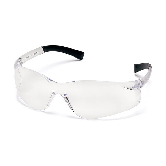 PYRAMEX ZTEK SAFETY GLASSES, CLEAR ANTI-FOG LENS WITH CLEAR TEMPLES