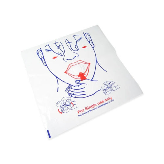 RESQ-AID Face Print CPR Training Shield - 2 Poly Bags of 50