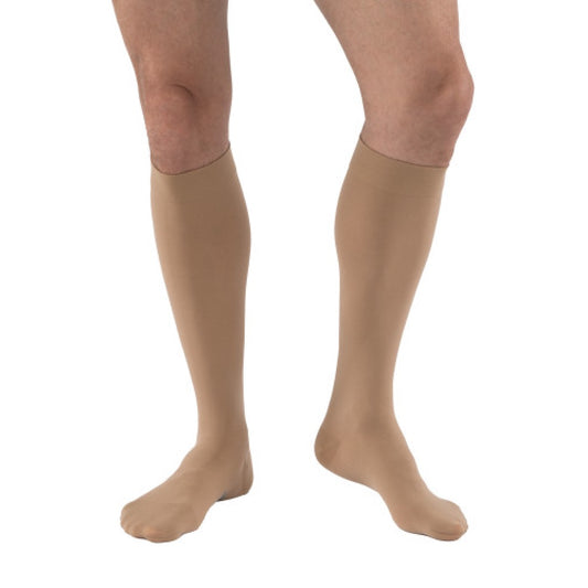 JOBST Relief Compression Stockings, Knee High, Closed Toe, Beige