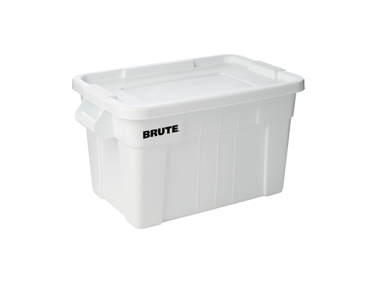 Rubbermaid Commercial Products BRUTE 20 Gal Tote with Lid, White 