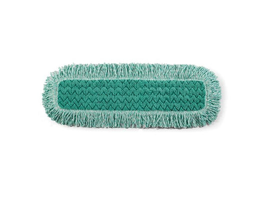 Rubbermaid HYGEN 24" Microfiber Dust Pad with Fringe, Green - 6 Per Case