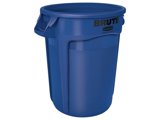 Rubbermaid Vented BRUTE 32-Gallon Blue Trash Container
