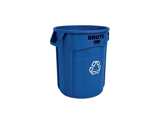 Rubbermaid Vented BRUTE Recycling 20-Gallon Blue 