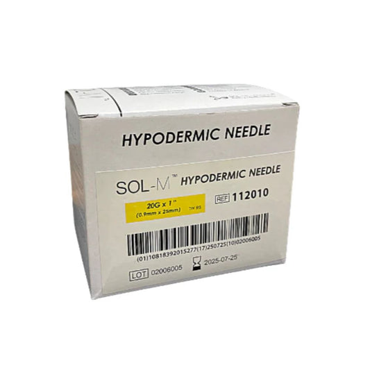 SOL-M Hypodermic Needle 20G x 1", 112010