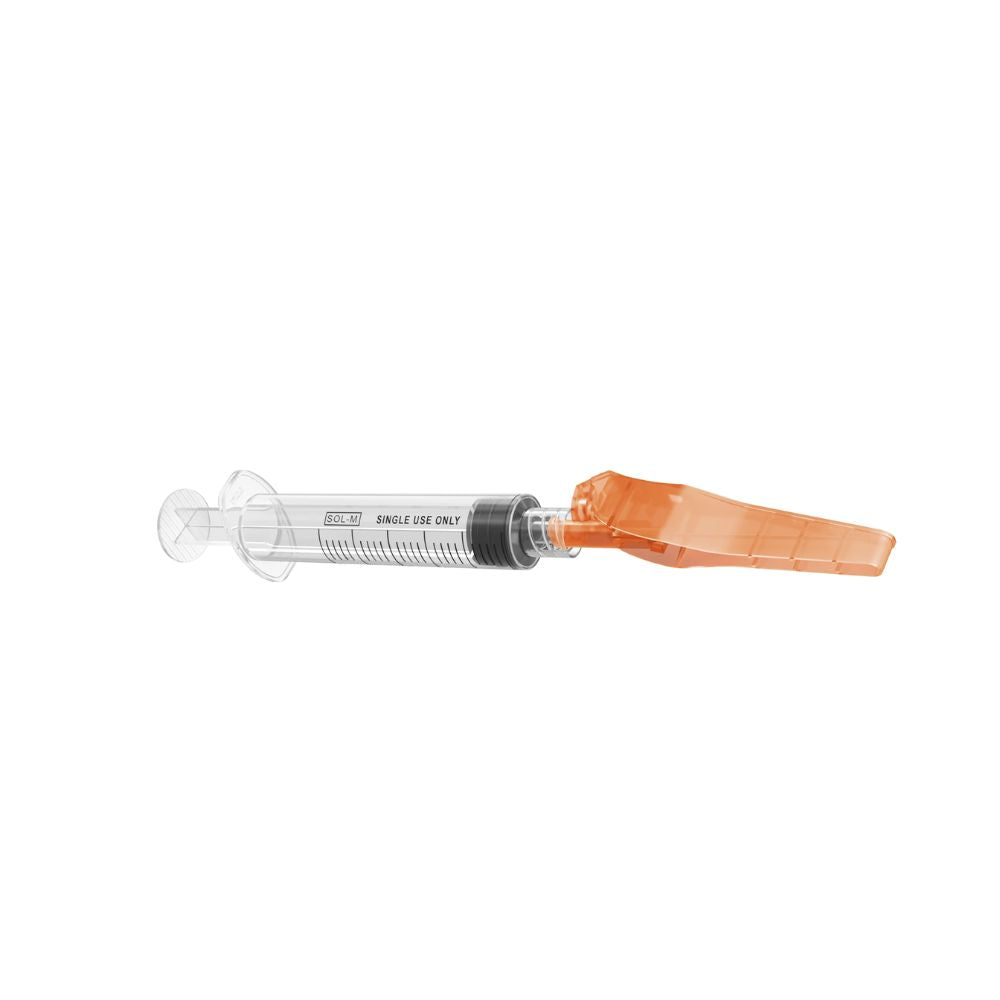 SOL-M Safety Flip Style Needle 25G x 5/8 in. - Box of 100