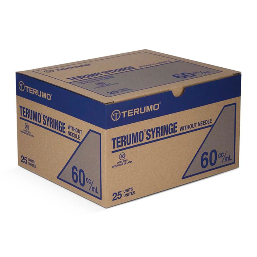 Terumo 60ml Catheter Tip Syringes -Box of 25
