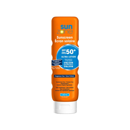 SUNZONE SPF 50+, Ultra Sunscreen Lotion, Fragrance Free - 325mL