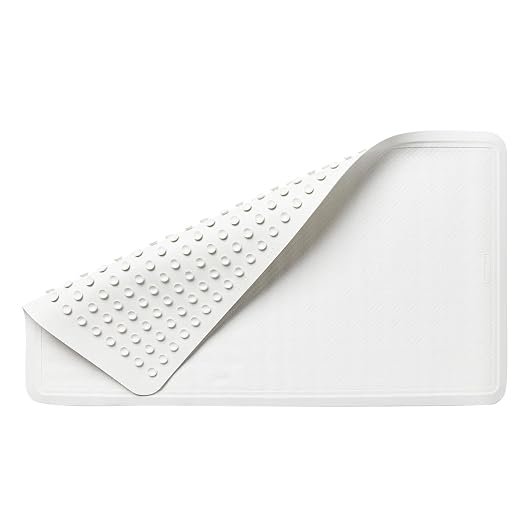 Rubbermaid Safti-Grip Bath Mat Large, White - 12 Per Case