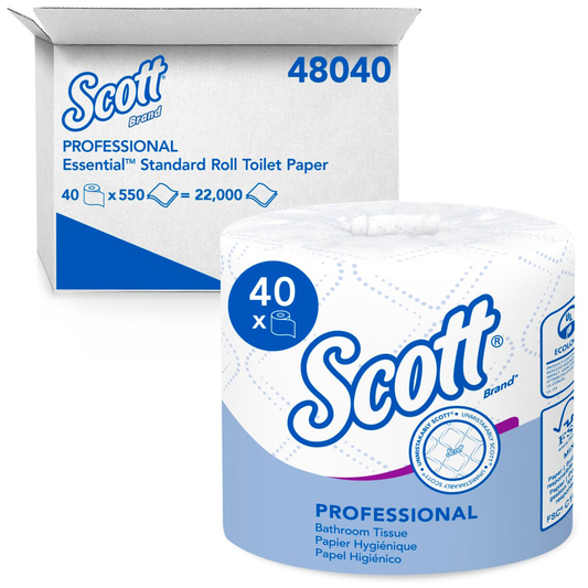 Scott® Standard Toilet Paper, 40 Rolls, 48040
