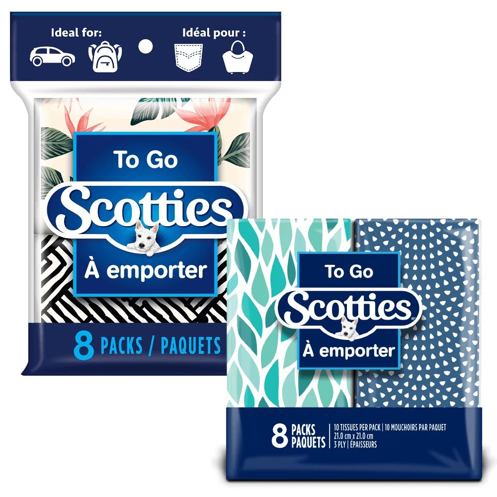 Scotties® To Go Premium 3-Ply Facial Tissues, 86910 – Slim Pack 