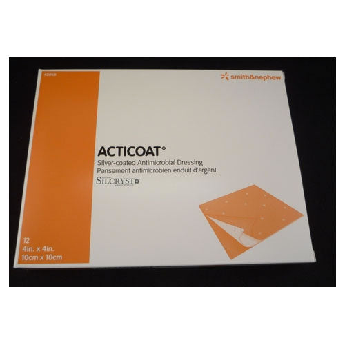Smith & Nephew ACTICOAT™ Antimicrobial Barrier Dressing, Silver Coated, 4" x 4"
