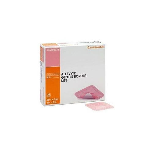 Smith_NephewALLEVYN_GentleBorderLiteHydrocellularFoamDressing_SiliconeGelAdhesive_5cmx5cm