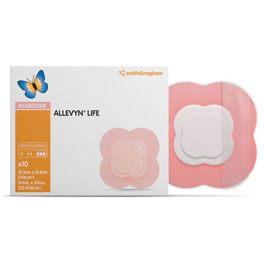 Smith & Nephew ALLEVYN™ Life Advanced Foam Wound Dressing (5-Layer), 12.9cm x 12.9cm