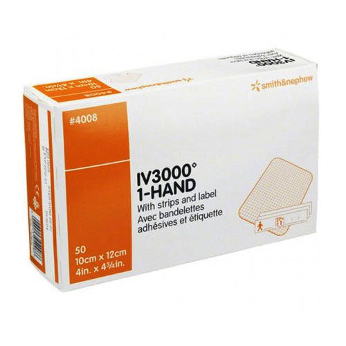 Smith & Nephew IV3000™ 1 Hand Catheter Dressing, Moisture Responsive, 10cm x 12cm