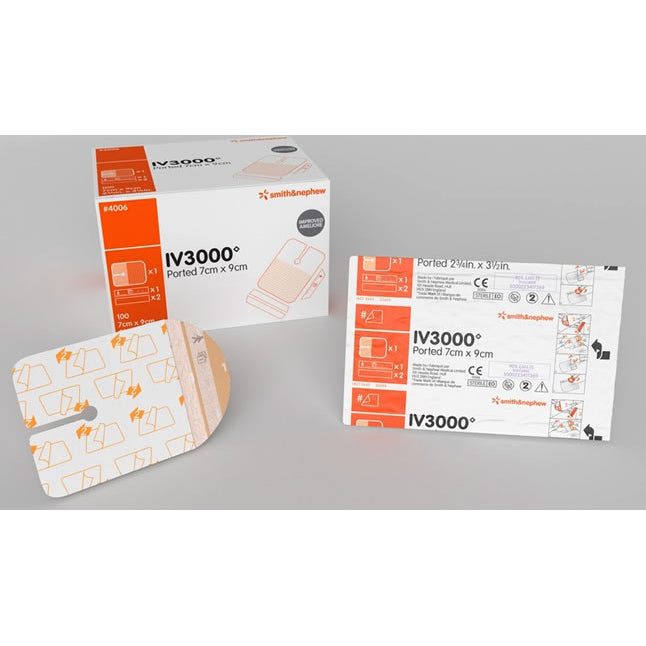 Smith & Nephew IV3000™ 1 Hand Catheter Dressing, Moisture Responsive, 7cm x 9cm