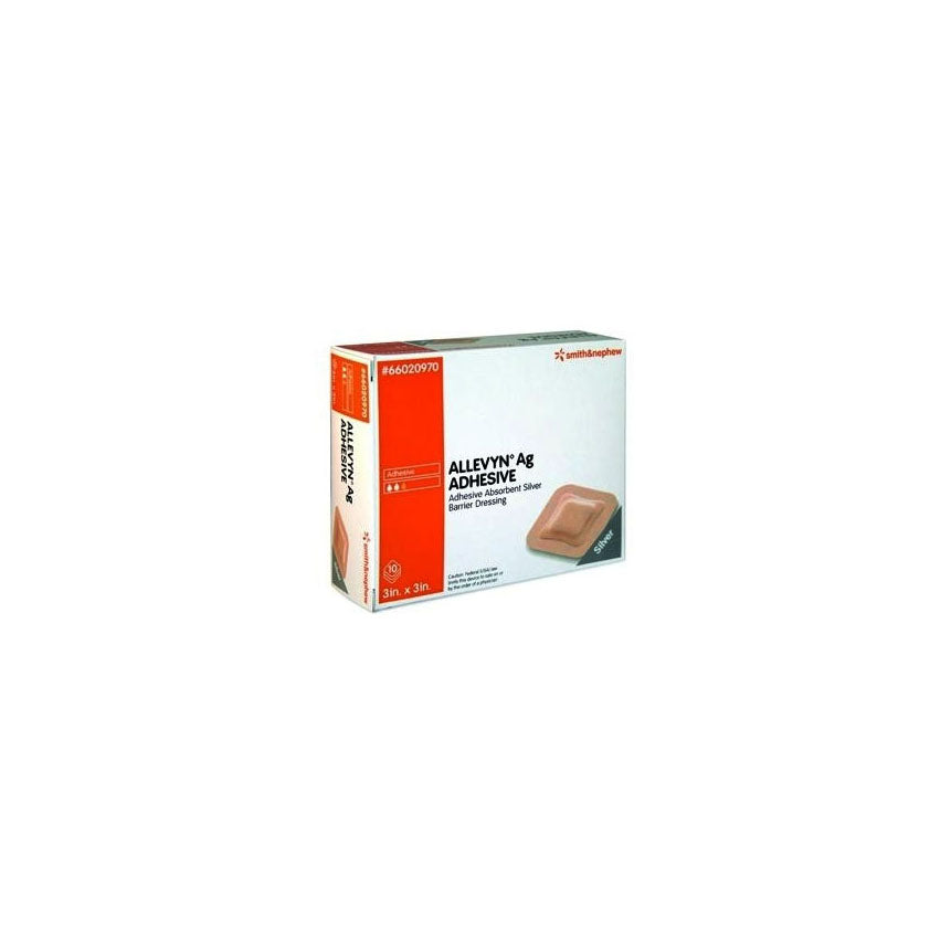 Smith & Nephew ALLEVYN™ Ag Adhesive Hydrocellular Foam Dressing, W22cm x L22cm