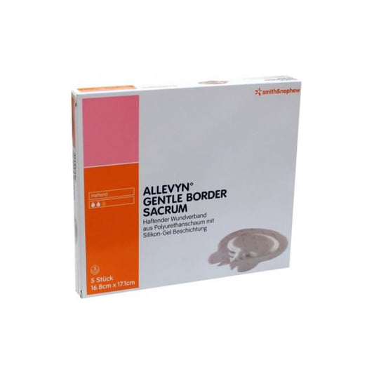 Smith & Nephew ALLEVYN™ Gentle Border Hydrocellular Foam Dressing, Silicone Gel Adhesive (3-Layer), Sacrum,16.8cmx17.1cm