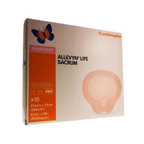 Smith & Nephew ALLEVYN™ Life Advanced Foam Wound Dressing (5-Layer), Sacrum, Large, 21.6cm x 23cm