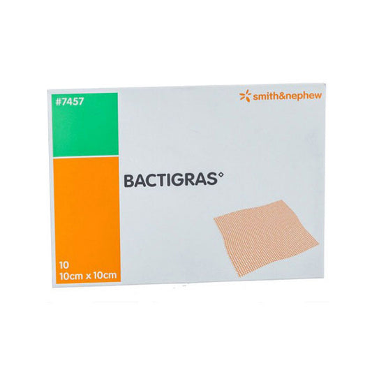 Smith & Nephew BACTIGRAS™ Total Antiseptic Dressing, Chlorhexidine Acetate Tulle Gras, 10cm x 10cm