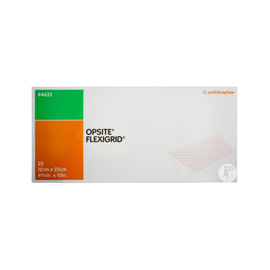 Smith & Nephew OPSITE™ FLEXIGRID™ Transparent Adhesive Film Dressing, Moisture Vapor Permeable, 12cm x 25cm