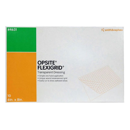 Smith & Nephew OPSITE™ FLEXIGRID™ Transparent Adhesive Film Dressing, Moisture Vapor Permeable, 15cm x 20cm