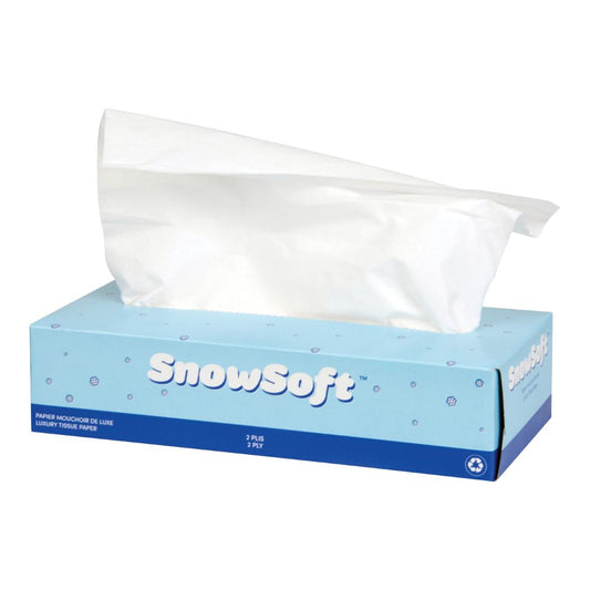 Snow Soft™ Premium Facial Tissue, 2 Ply, 7.4" L x 8.4" W, 100 Sheets/Box