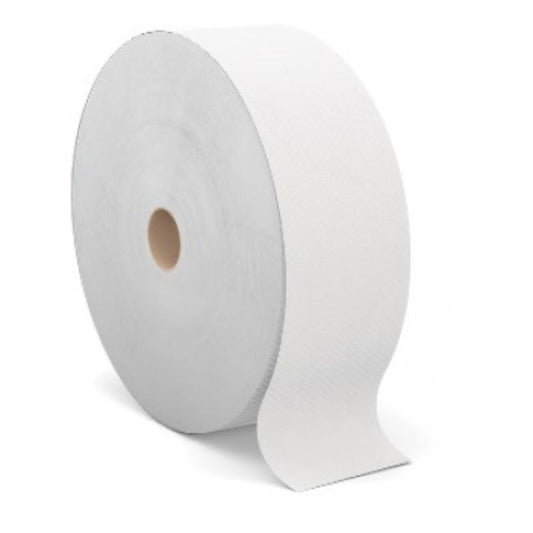 Tandem Jumbo Roll T320, 2-Ply, White, 1250 feet, Pack of 6 Rolls