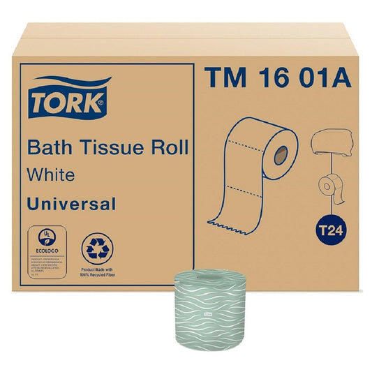 Tork® Universal Bath Tissue Roll, T24, 2-Ply, White, TM1601A