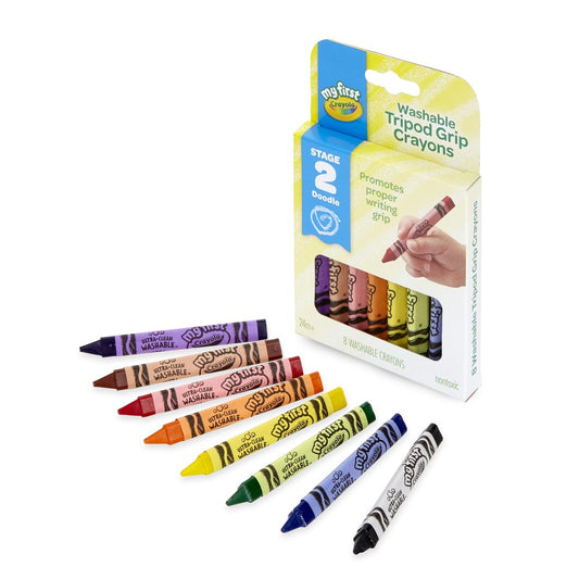 Crayola Washable Tripod Grip Crayons, 8 Count | Crayola