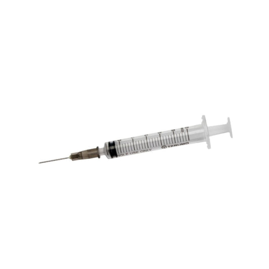 Hypodermic Syringe with Needle – 3cc Luer Lock, 25G x 1"