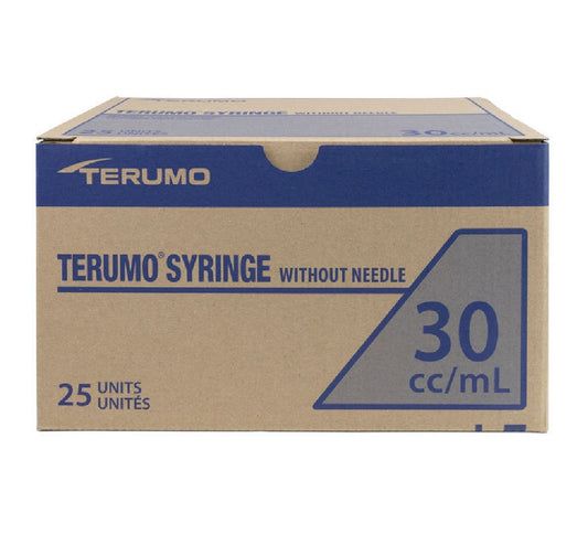 Terumo 30ml Luer Lok Tip Syringes - Box of 25