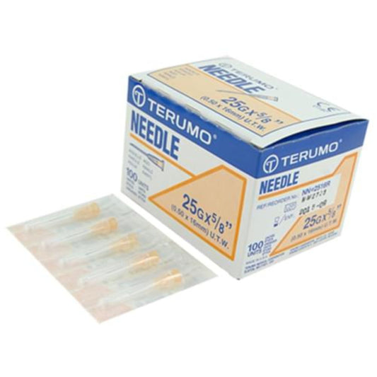 Terumo Hypodermic Thin Wall Needle 25G x 5/8", NN2516