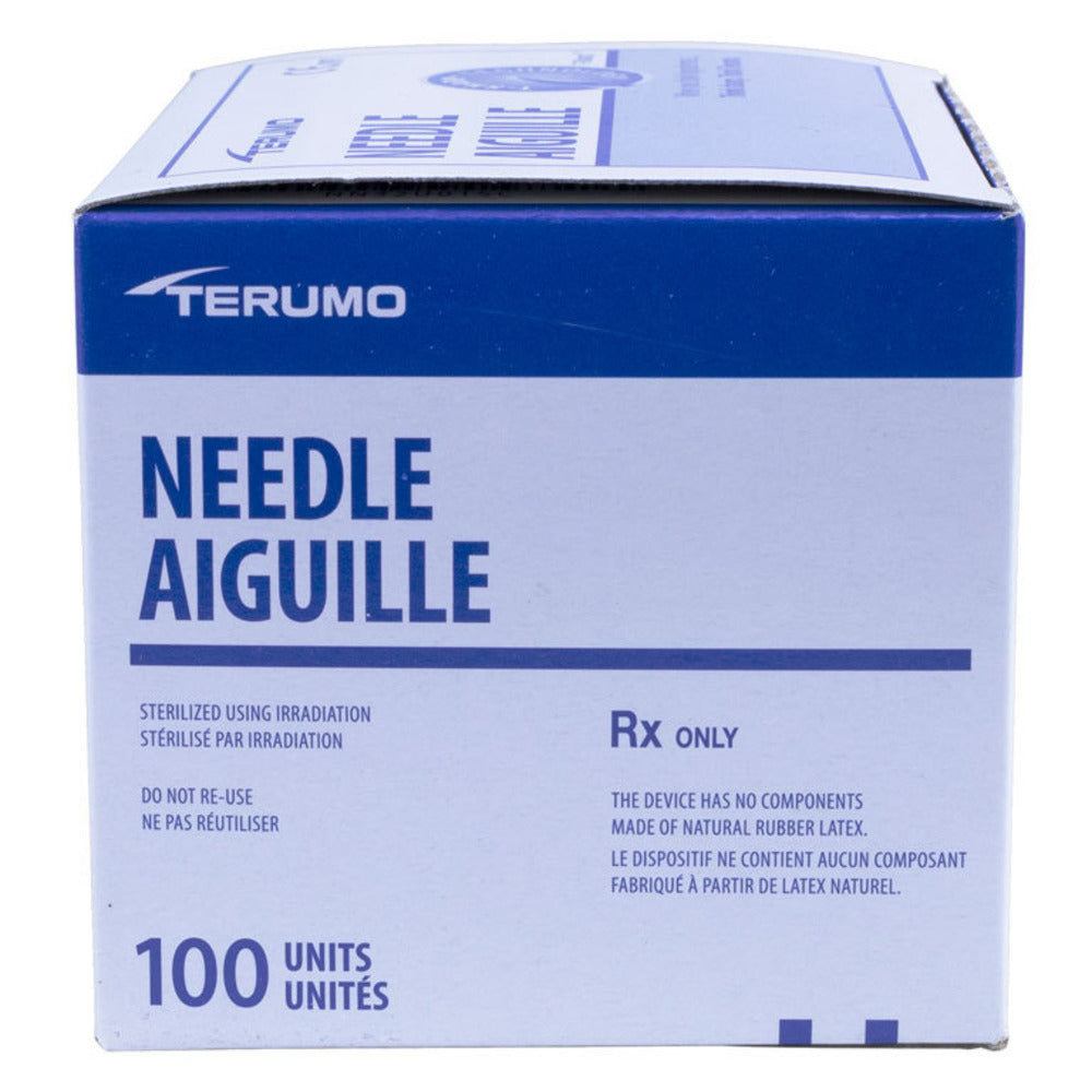 Terumo Needle Hypo 19g x 1in. RB RW CLR Hub -Box of 100