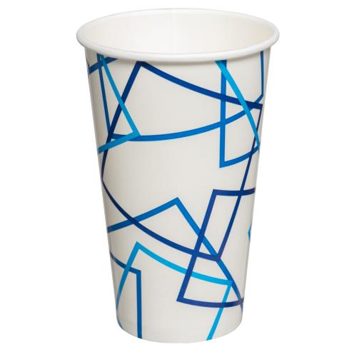 Premier Essential Cold Cup with Design, 16 oz, White, 1000/Case