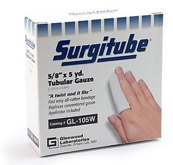 SURGITUBE Tubular Gauze White 10 yard roll (Large fingers & toes)