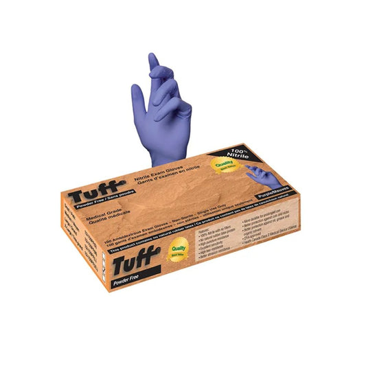 Tuff® Purple Exam Nitrile Gloves, Medical Grade - 3 mil