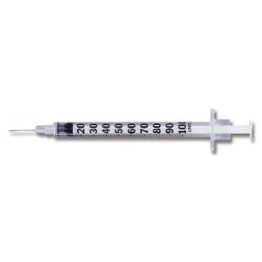 Embecta U-100 Insulin Syringe, with Micro-Fine™ Intravenous Needle, 1mL, 28GA OD, 1/2"