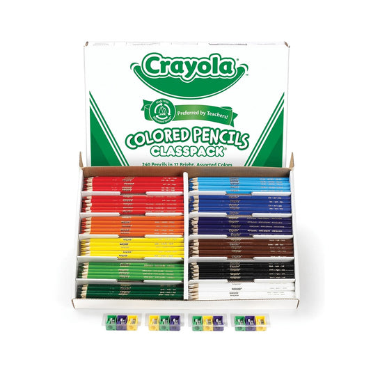 Colored Pencils Classpack, 240 Count, 12 Colors