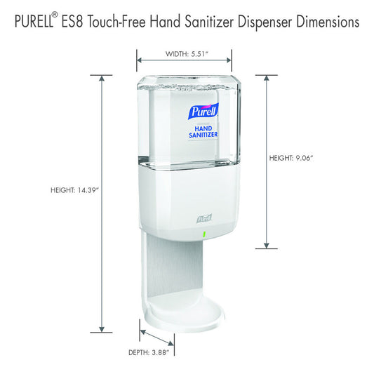 PURELL® ES8 Hand Sanitizer Dispenser, White, 7720
