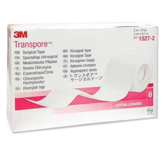 Transpore™ Surgical Tape, Plastic, Transparent - 5 cm x 9.1 m
