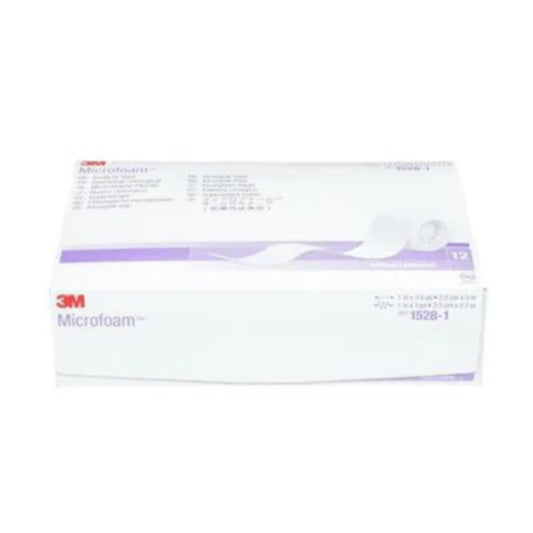 3M Microfoamu2122 Medical Tape - White (2.5cm x 5m) - Box of 12