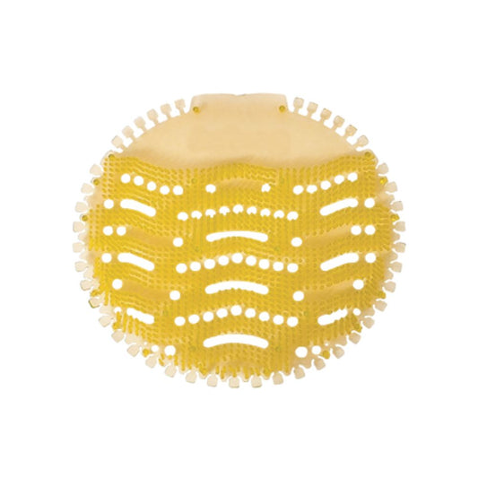 Victoria Bay VBUB7504 3D Urinal Mats, 18 x 18 cm, Yellow, Mango Scent - Case of 10