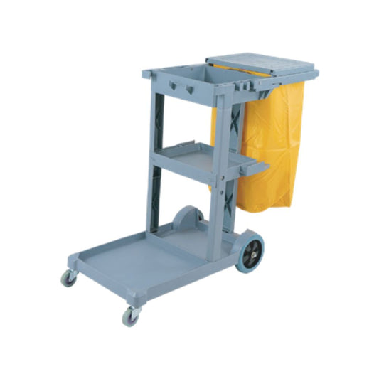 Victoria Bay VBUTC1A Janitor Cart, Bag & Cover Gray