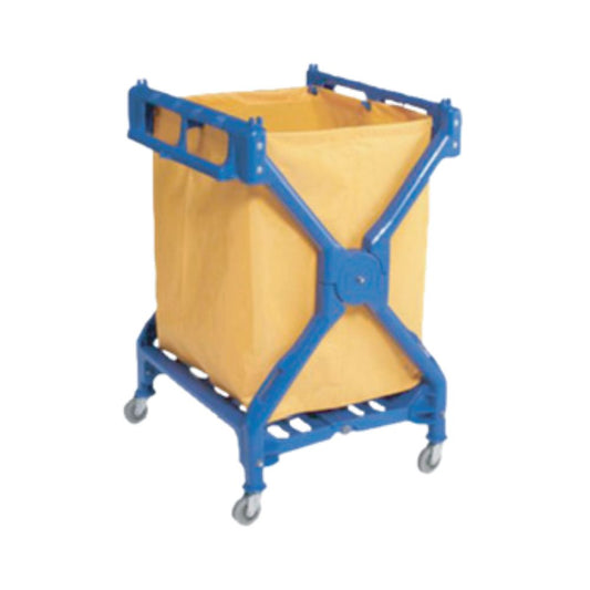 Victoria Bay VBUTX1L Janitor Cart, X-Shaped W/Bag Blue