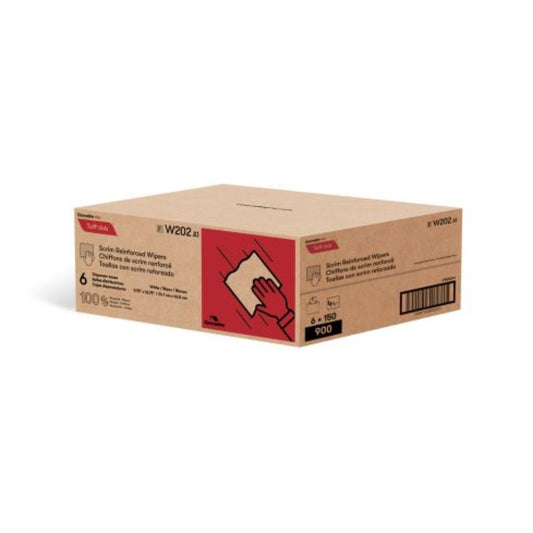 Cascades PRO Tuff-Job® Interfold Wipers, 4-Ply, White, 150 sheets, W202 - Box of 6