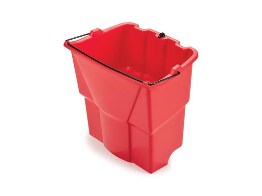 Rubbermaid WaveBrake 18-Quart Dirty Water Bucket, Red