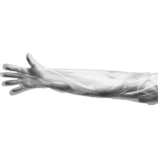 White latex glove on a white background