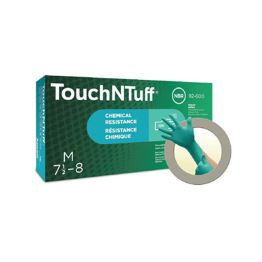 Ansell Touchntuff Nitrile Gloves With Chemical Splash Protection, 92-600