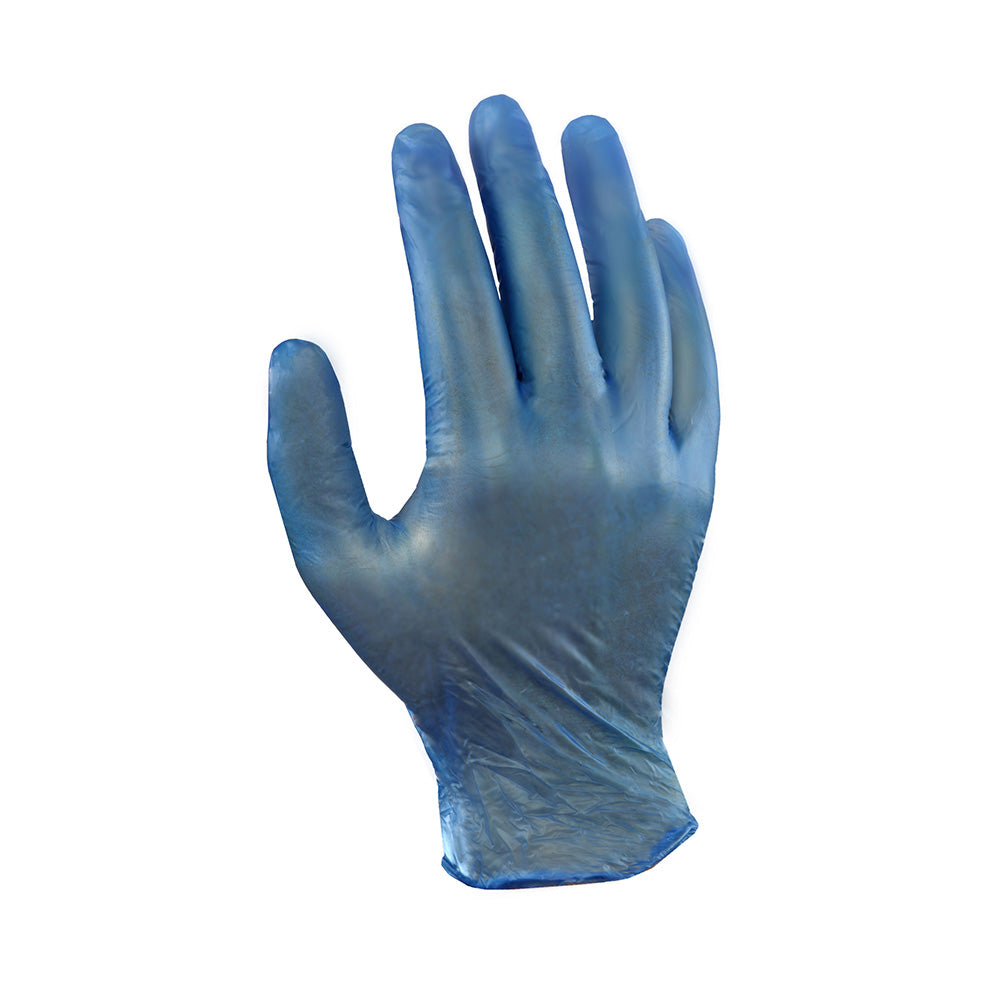 Ansell Dura-Touch Blue Vinyl Gloves, 34-650