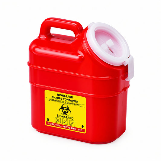 BD Sharps Collector, Chemotherapy, 10.3L, Natural Top, Red Base - 12 Per Case